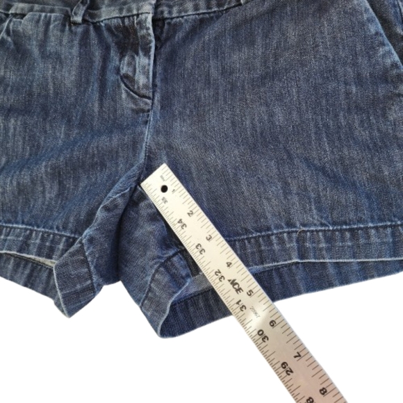Ann Taylor Loft 100% Cotton Blue Grunge XS Short Shorts - Picture 3 of 8